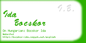 ida bocskor business card